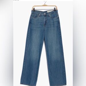 rag & bone Blue Lori  Mid - Rise Wide Leg Jeans